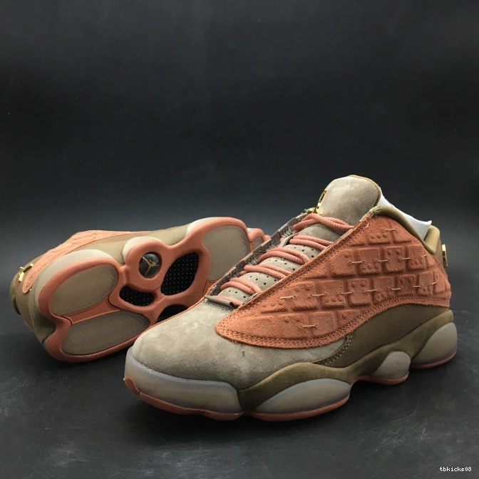 Cheap TBkick 13 x Sepia AT3102-200 Air Stone Jordan CLOT Canteen-Terra Low Blush 0820